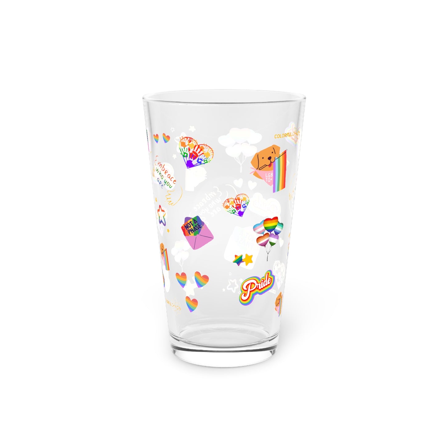 Pride Embrace Pint Glass, 16oz