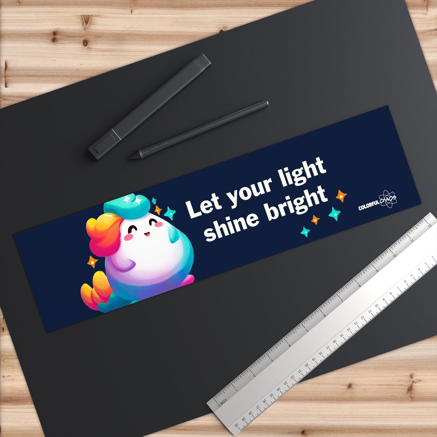 Let Your Light Shine Rainbow Puff Bumper Stickers