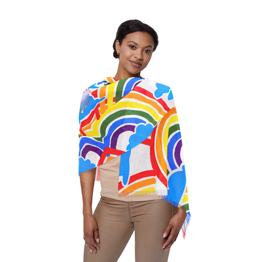 Nibby Rainbow Clouds Light Scarf