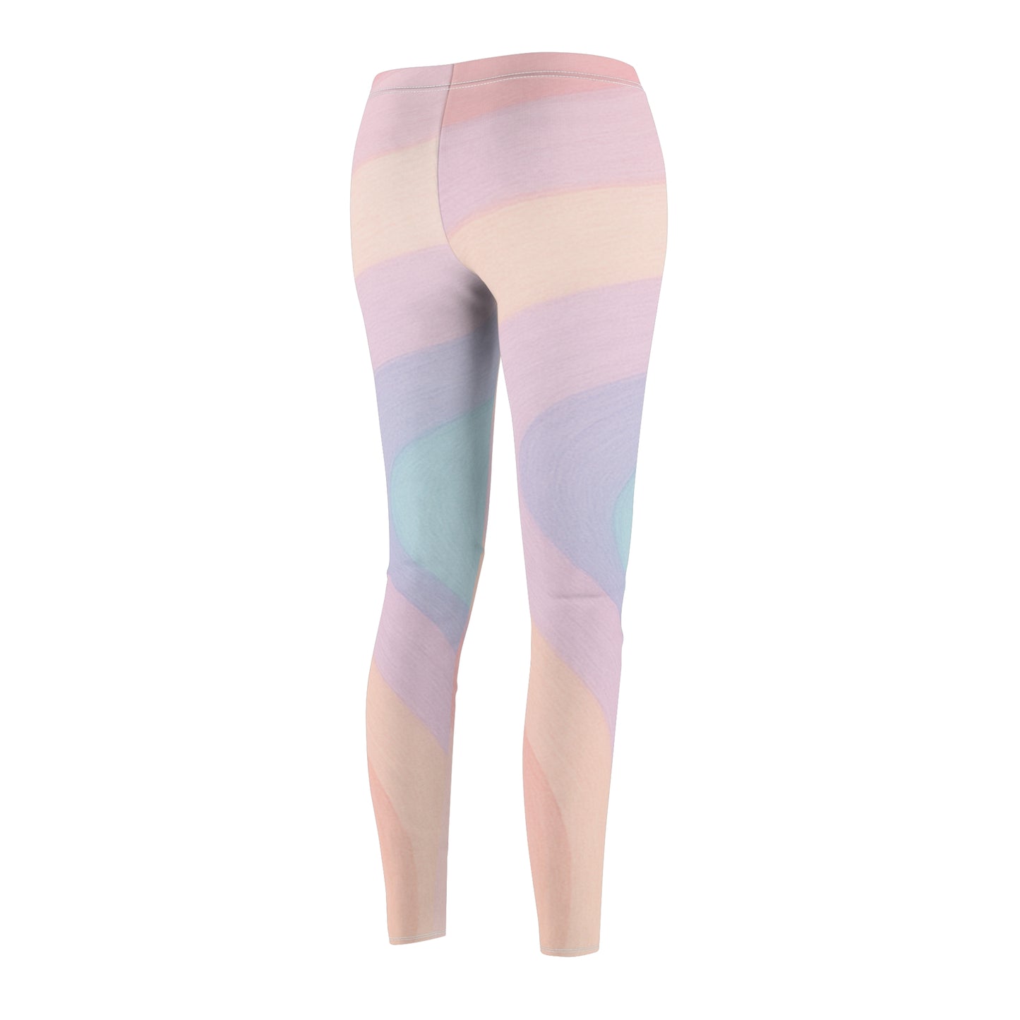 Rainbow Pastel Abstract (Women's Cut) Casual Leggings