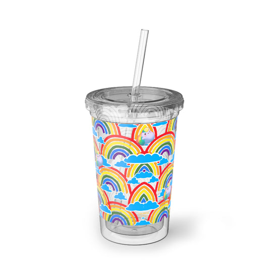 Nibby Rainbow Clouds Acrylic Cup