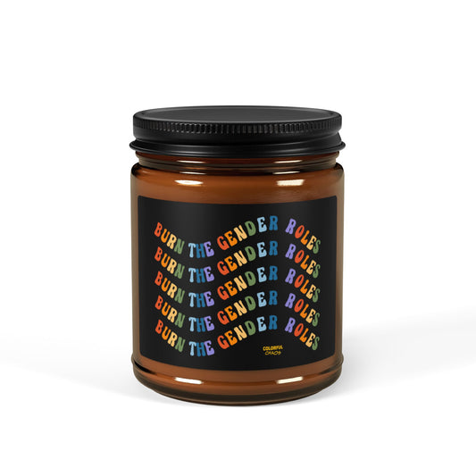 Burn The Gender Rules Soy Candle — Amber Jar