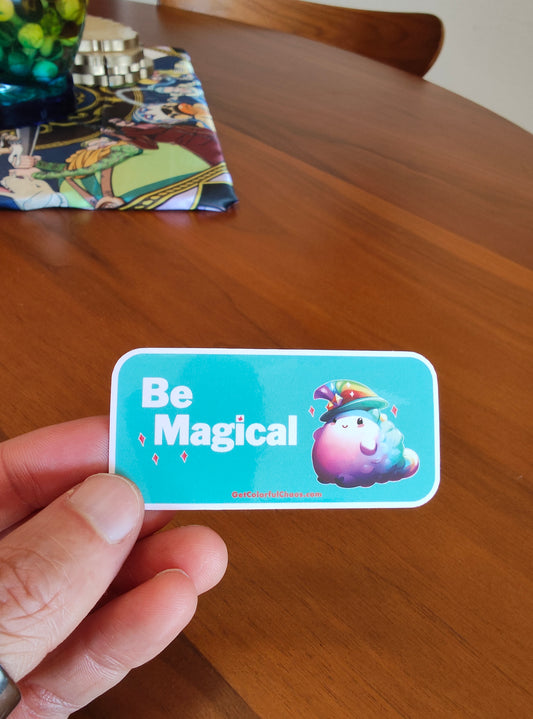 Be Magical Rainbow Puff Sticker