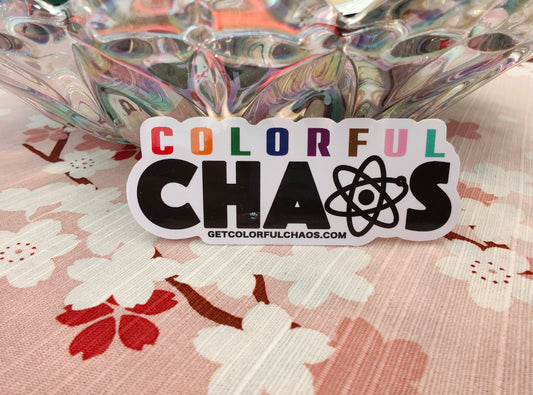 Colorful Chaos Vertical Logo Bubble-free Sticker
