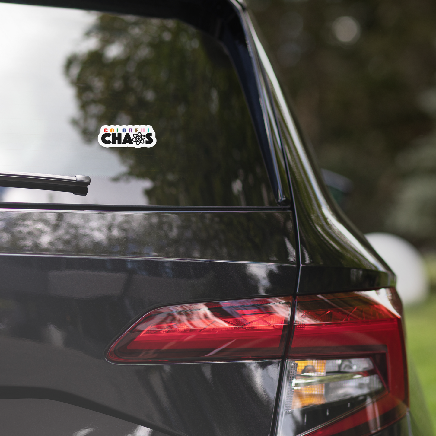 Colorful Chaos Vertical Logo Bubble-free Sticker