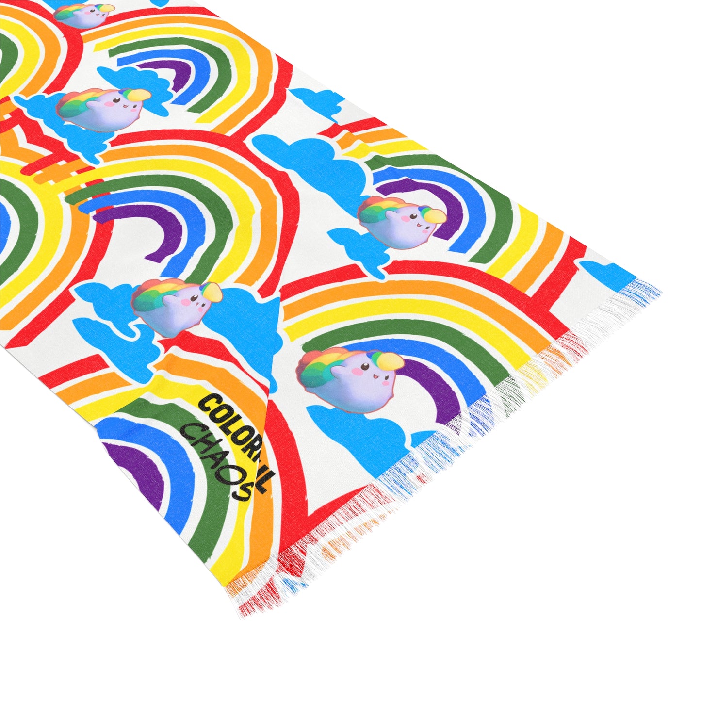 Nibby Rainbow Clouds Light Scarf