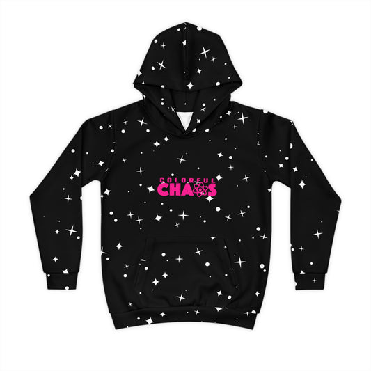 Colorful Chaos Sparkle Kids Hoodie