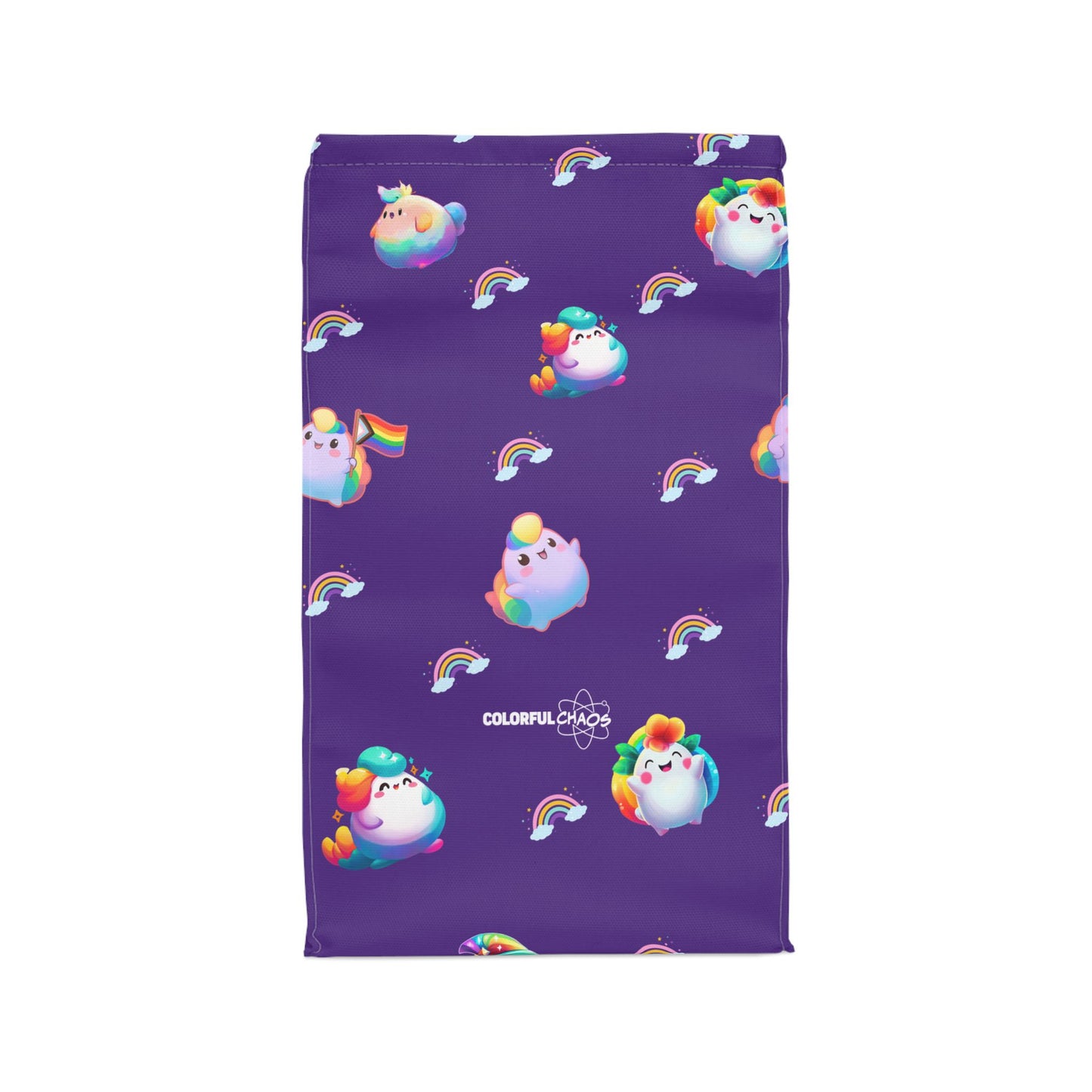 Rainbow Puff Deep Purple All over Lunch Bag