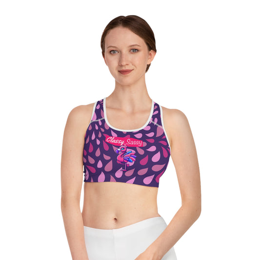 Classy & Sassy Franny Flamingo Sports Bra