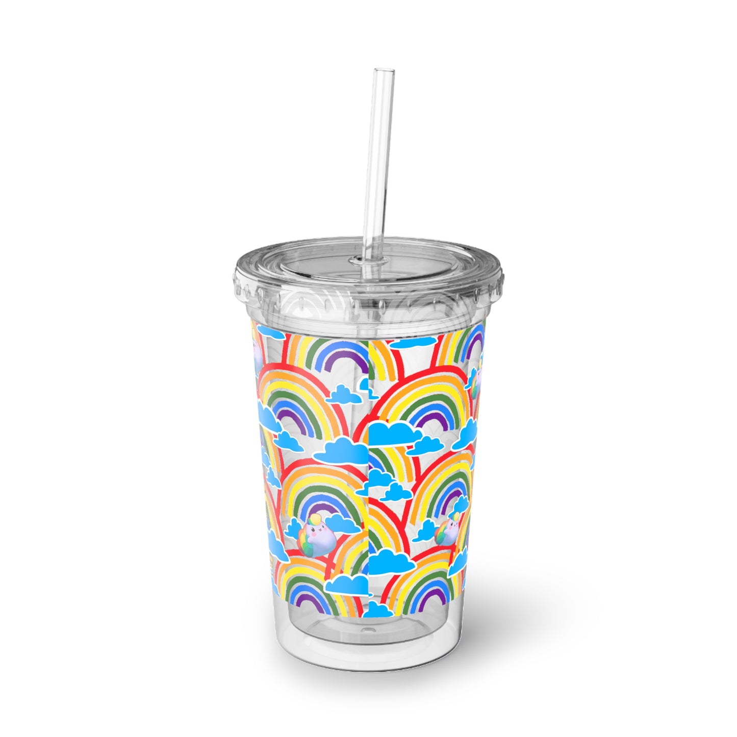 Nibby Rainbow Clouds Acrylic Cup