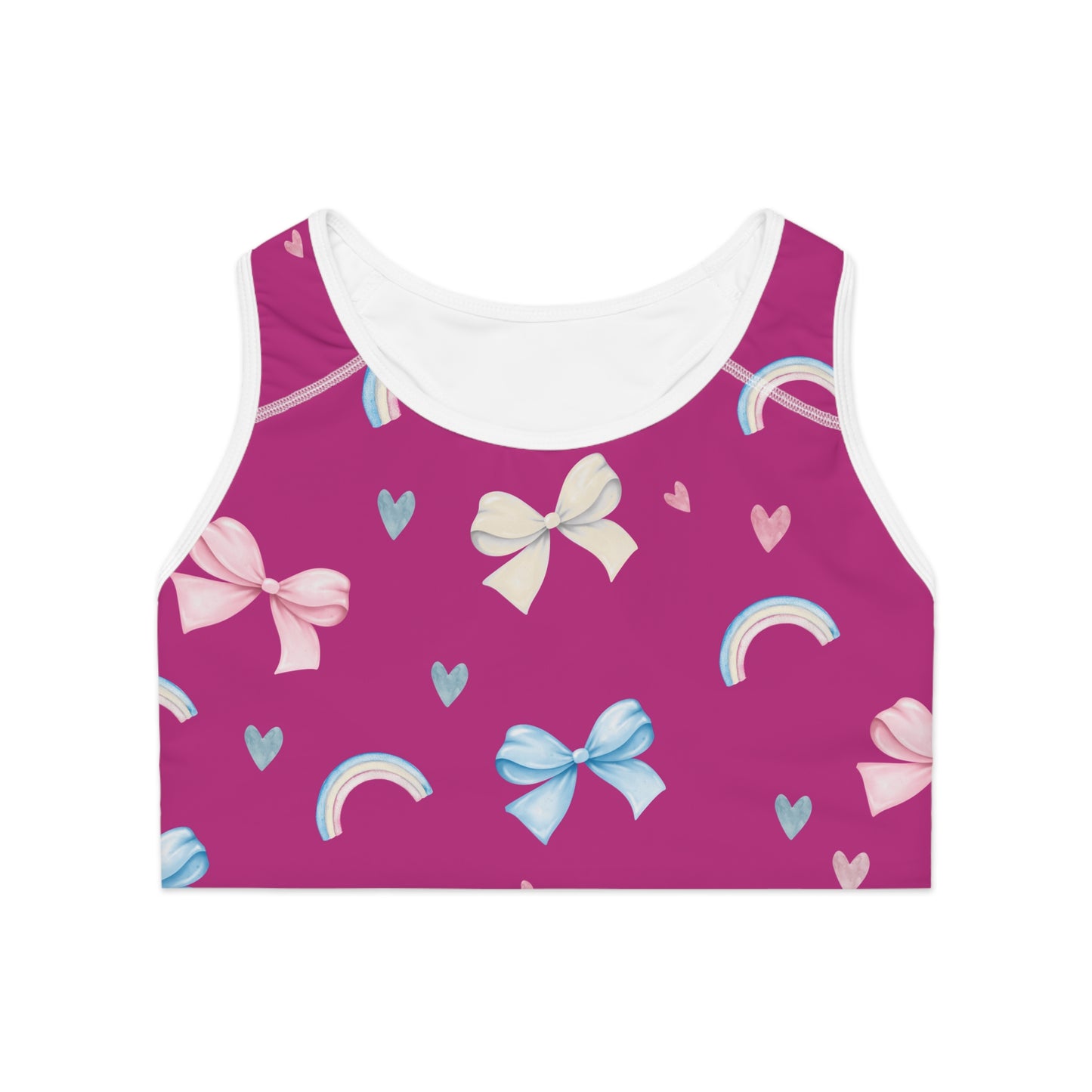 Tans Pride Bows Sports Bra