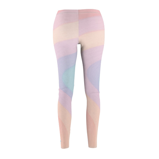 Rainbow Pastel Abstract (Women's Cut) Casual Leggings