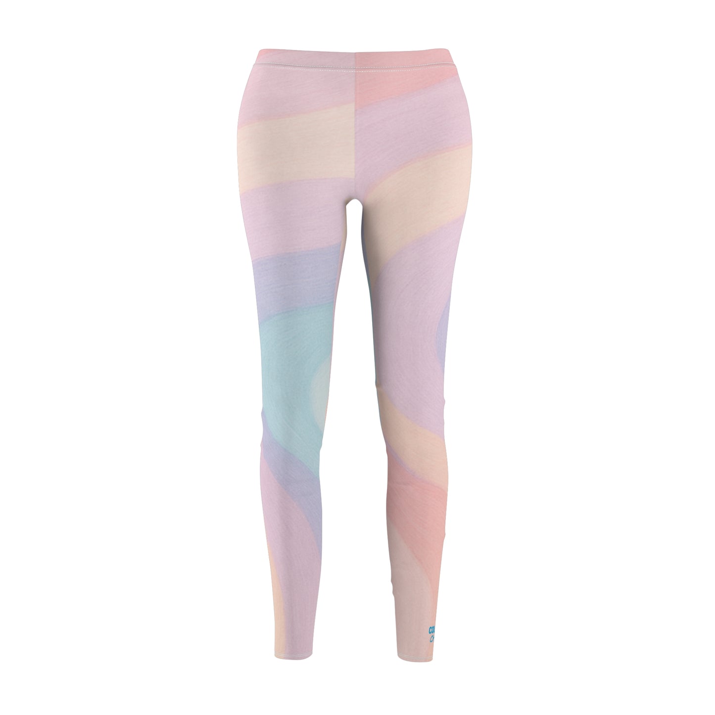 Rainbow Pastel Abstract (Women's Cut) Casual Leggings