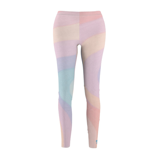 Rainbow Pastel Abstract (Women's Cut) Casual Leggings