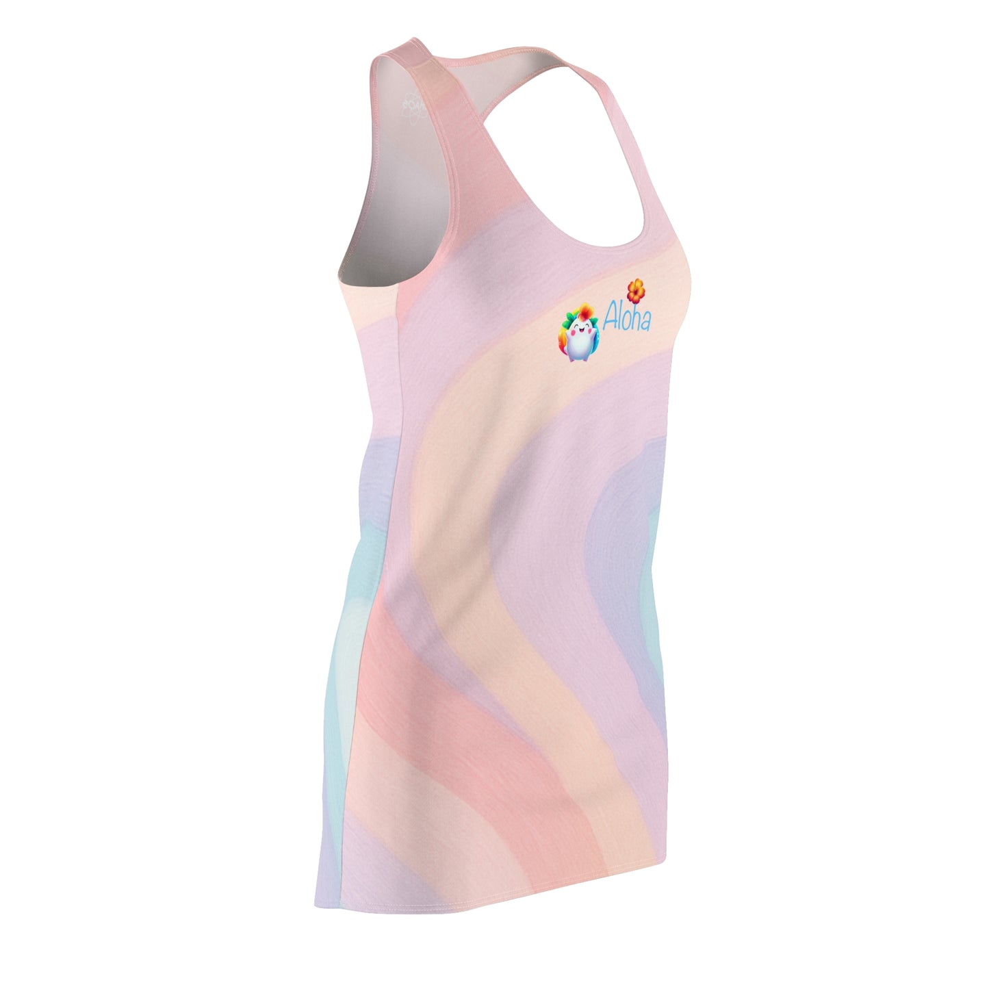 Aloha Rainbow Puff Pastel (Women's Cut) Racerback Dress