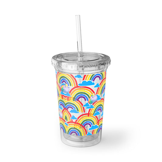 Nibby Rainbow Clouds Acrylic Cup
