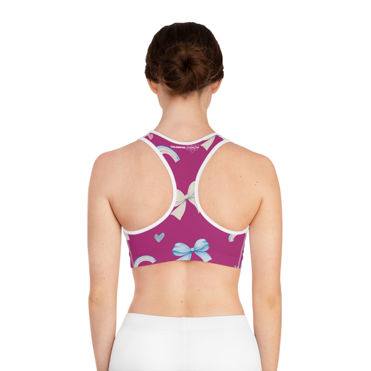 Tans Pride Bows Sports Bra