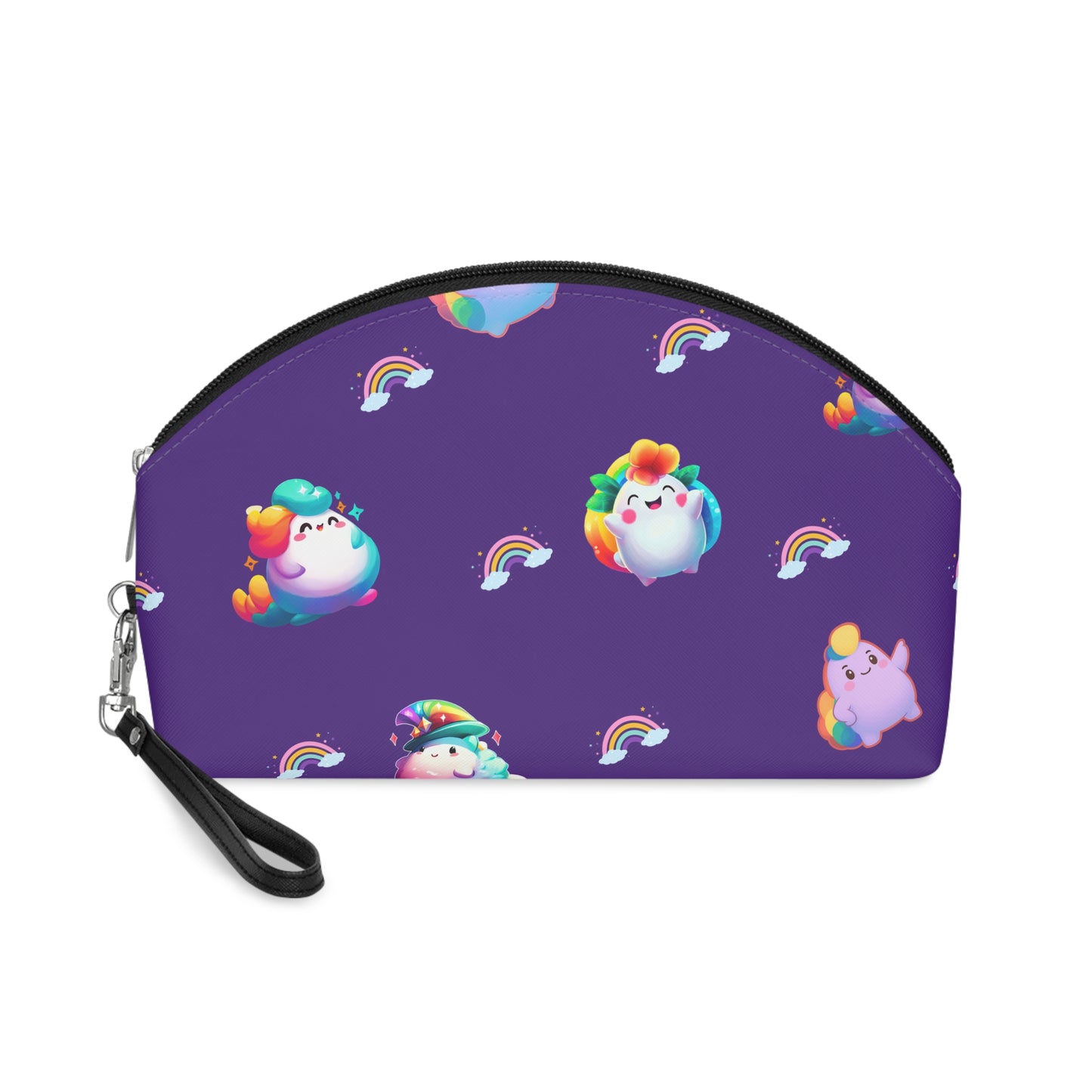 Rainbow Puffs  Deep Purple Makeup Bag