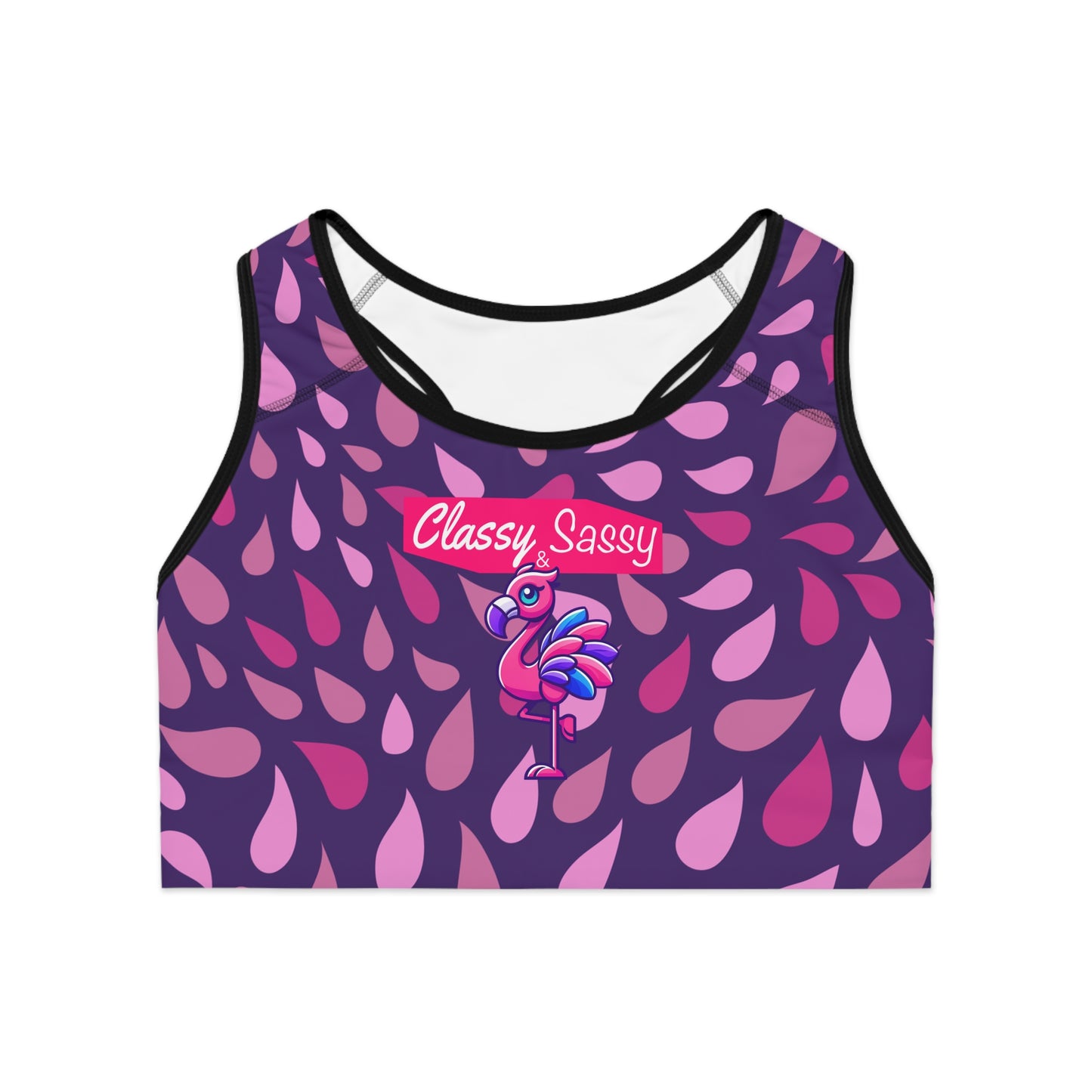 Classy & Sassy Franny Flamingo Sports Bra