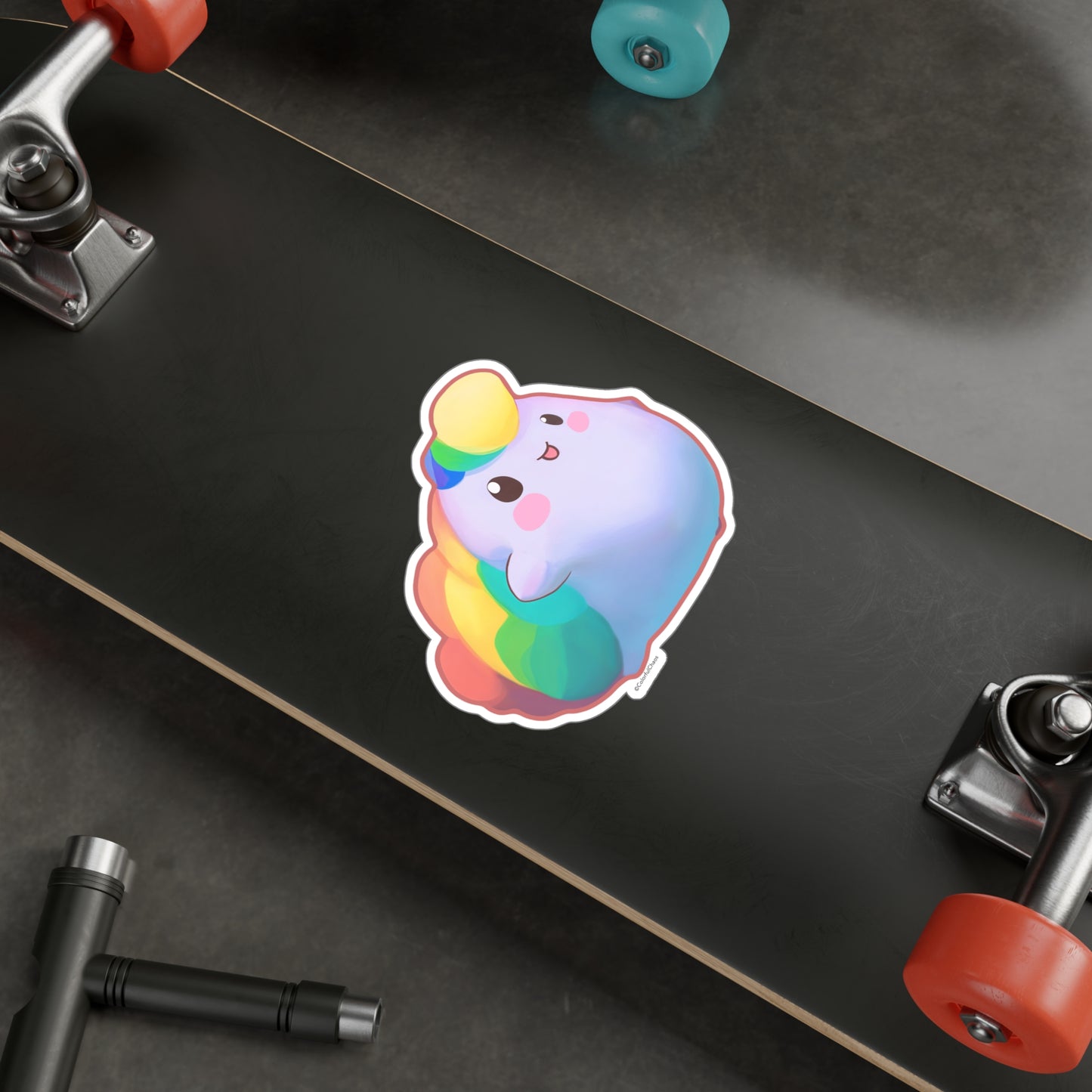 Nibby Rainbow Puff Kiss-Cut Vinyl Decals