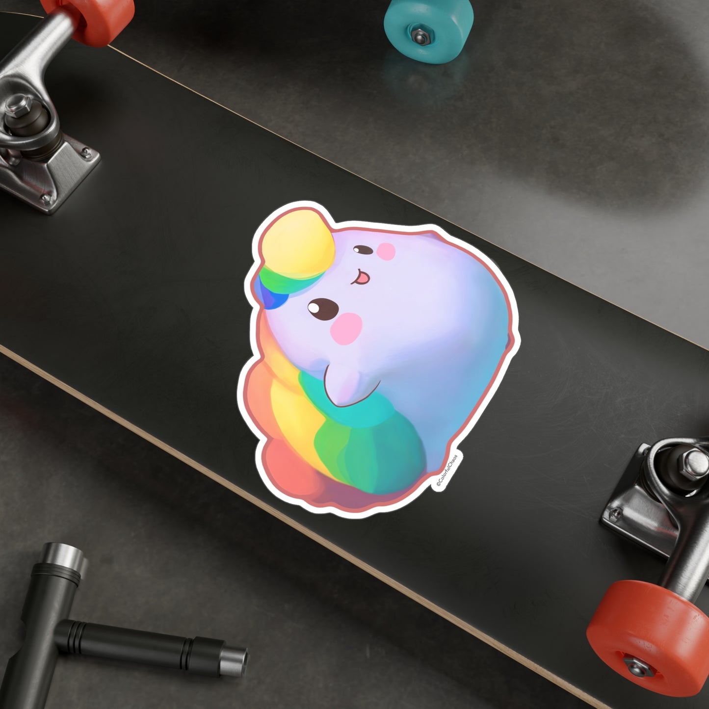 Nibby Rainbow Puff Kiss-Cut Vinyl Decals