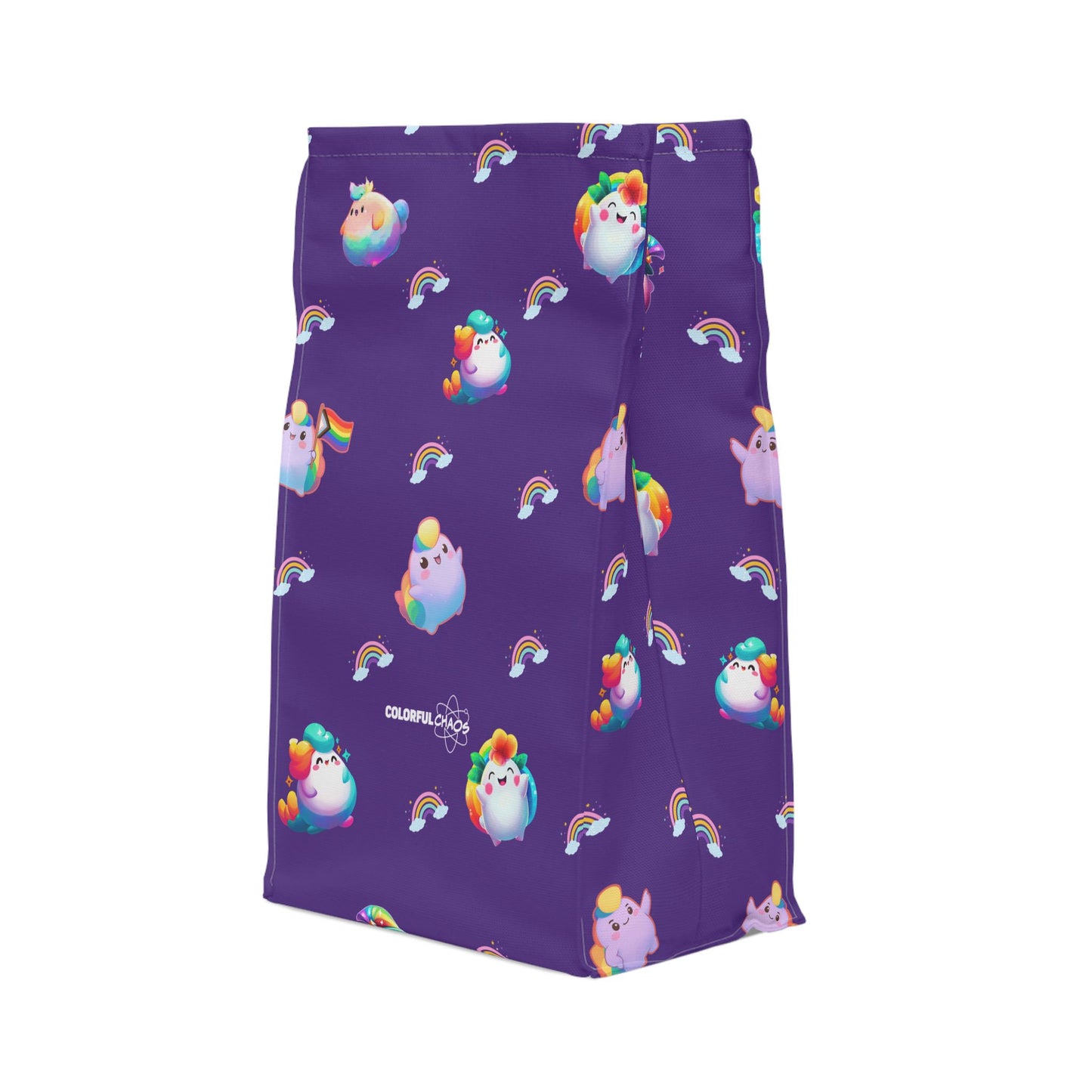 Rainbow Puff Deep Purple All over Lunch Bag