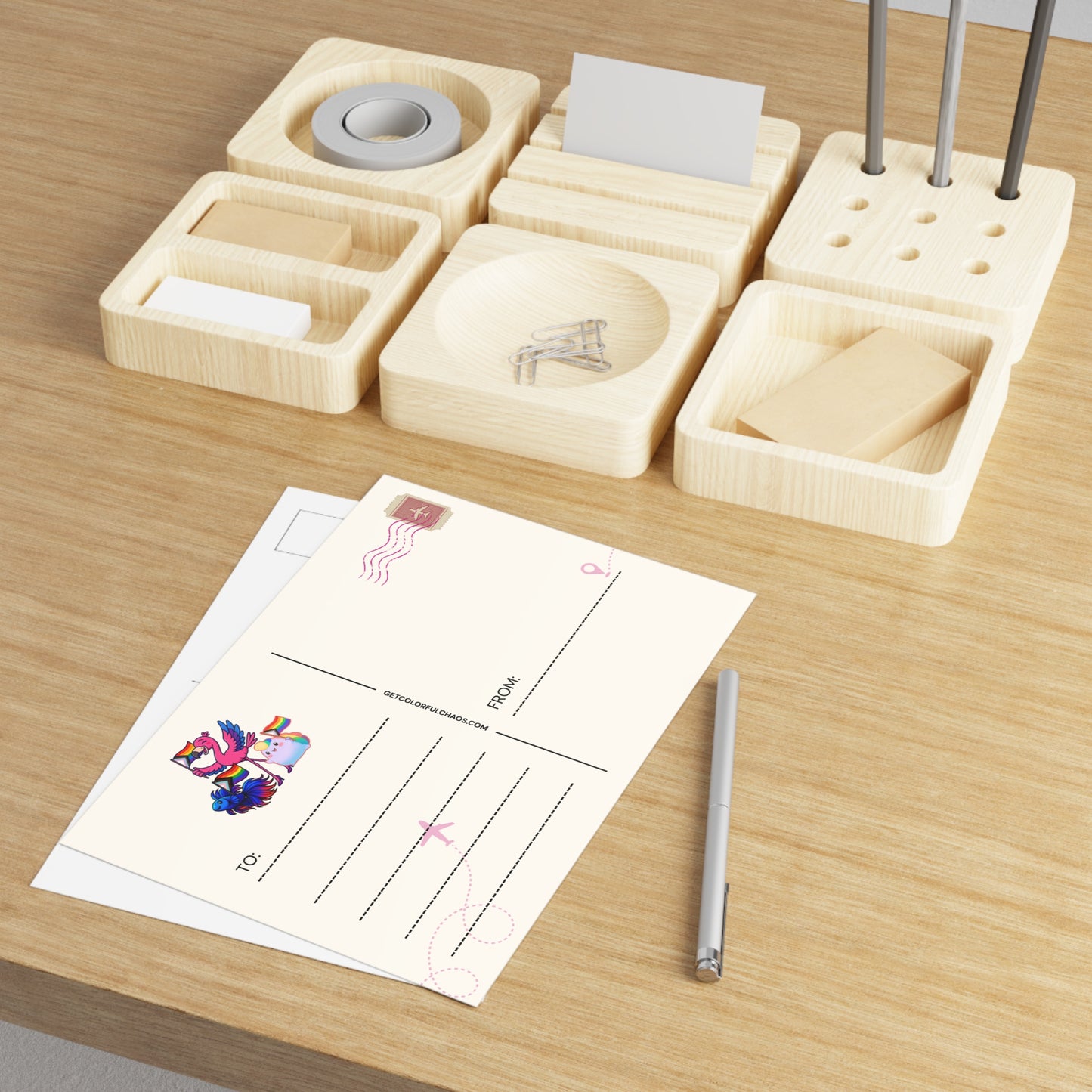 Colorful Chaos Pride  Ambassadors Illustrated Postcards