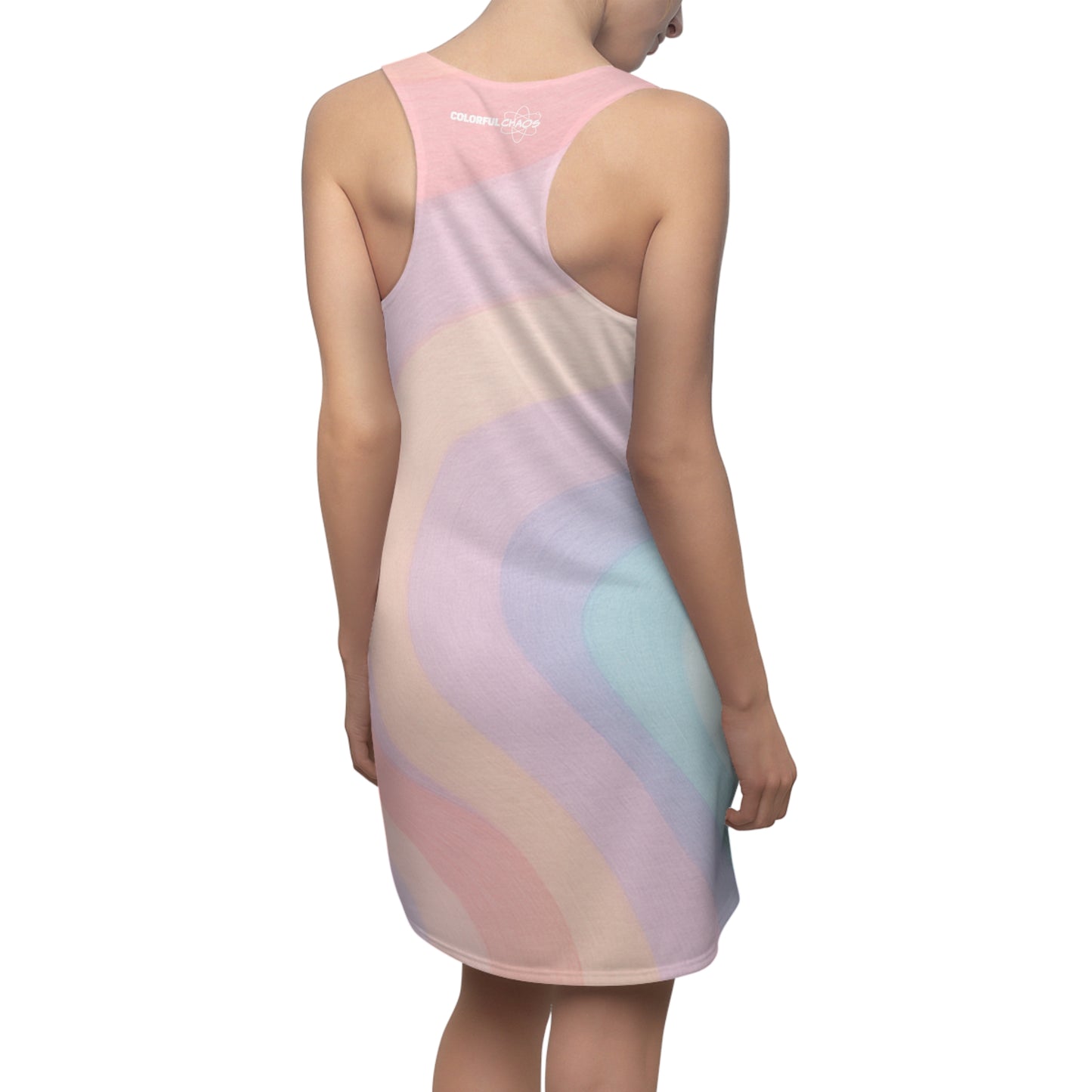 Aloha Rainbow Puff Pastel (Women's Cut) Racerback Dress