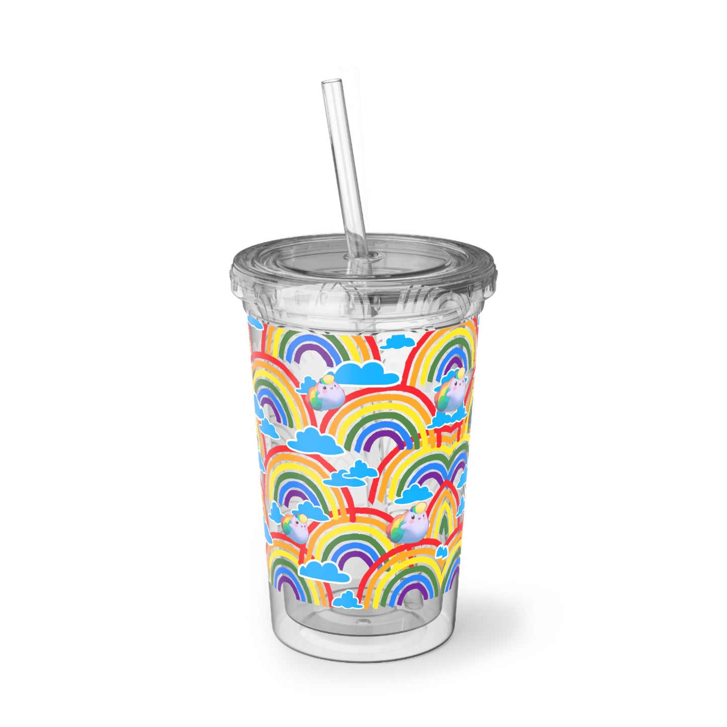 Nibby Rainbow Clouds Acrylic Cup