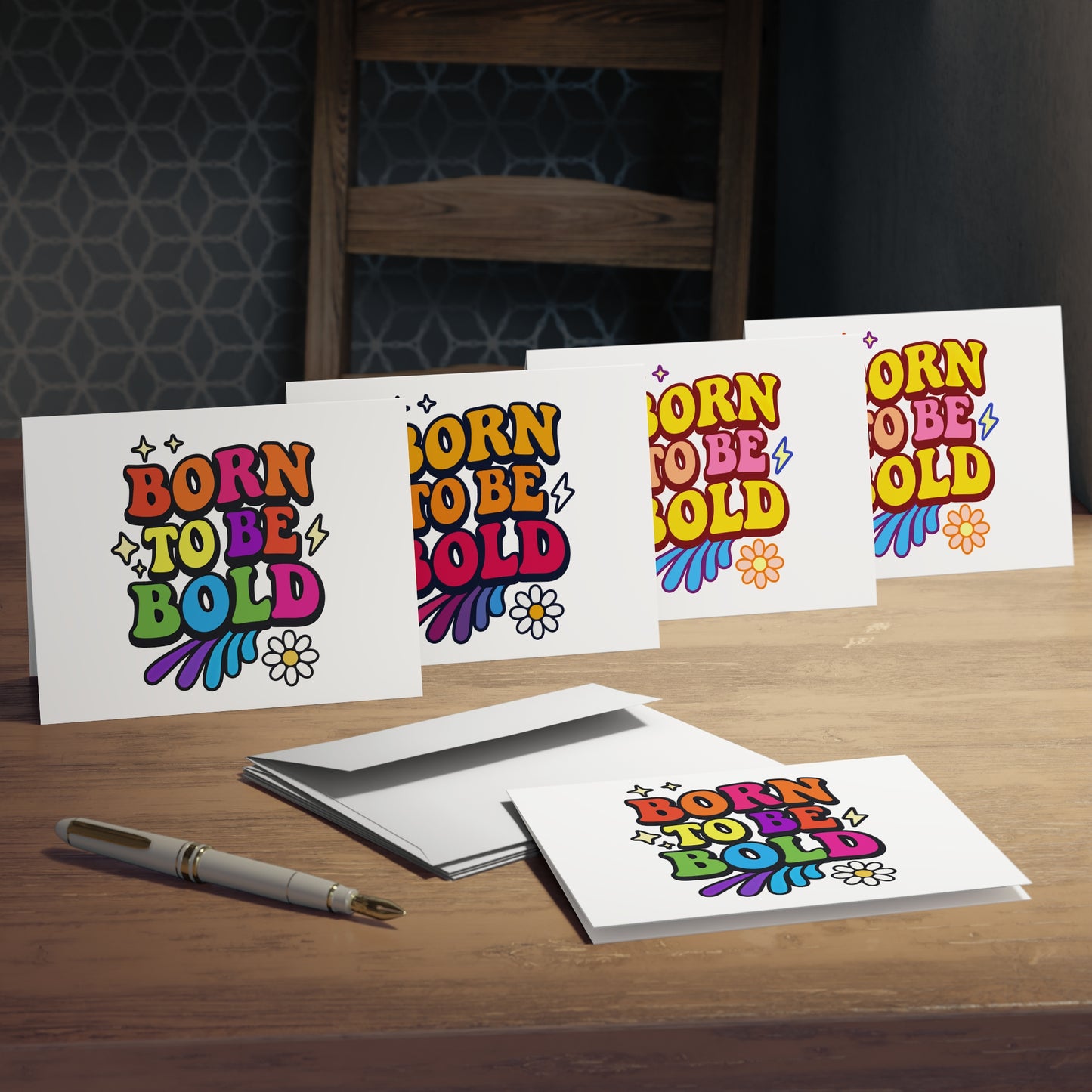 Born to be Bold Multi-Design Greeting Cards (5-Pack)