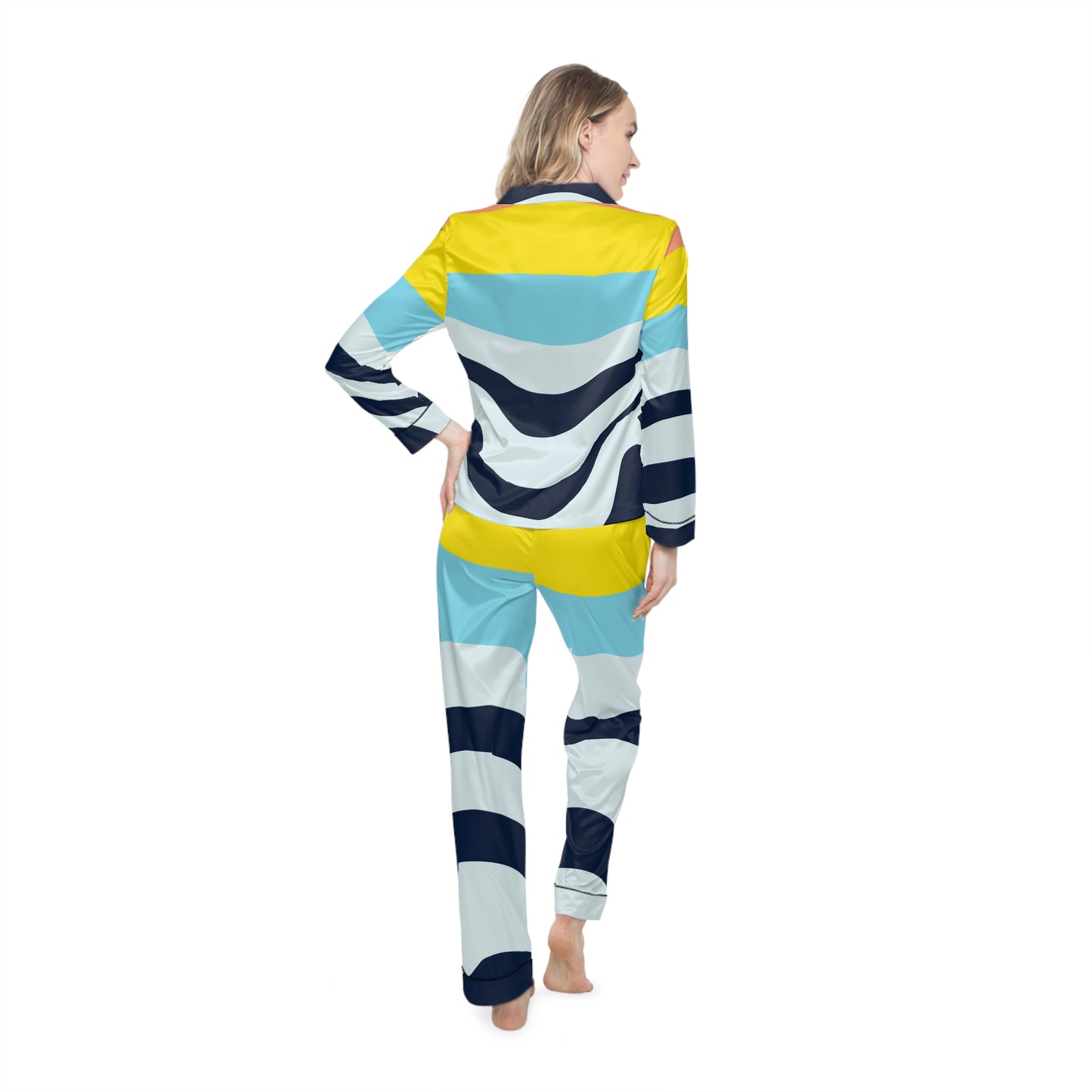 Colorful Chaos Classic Women's Cut Satin Pajamas