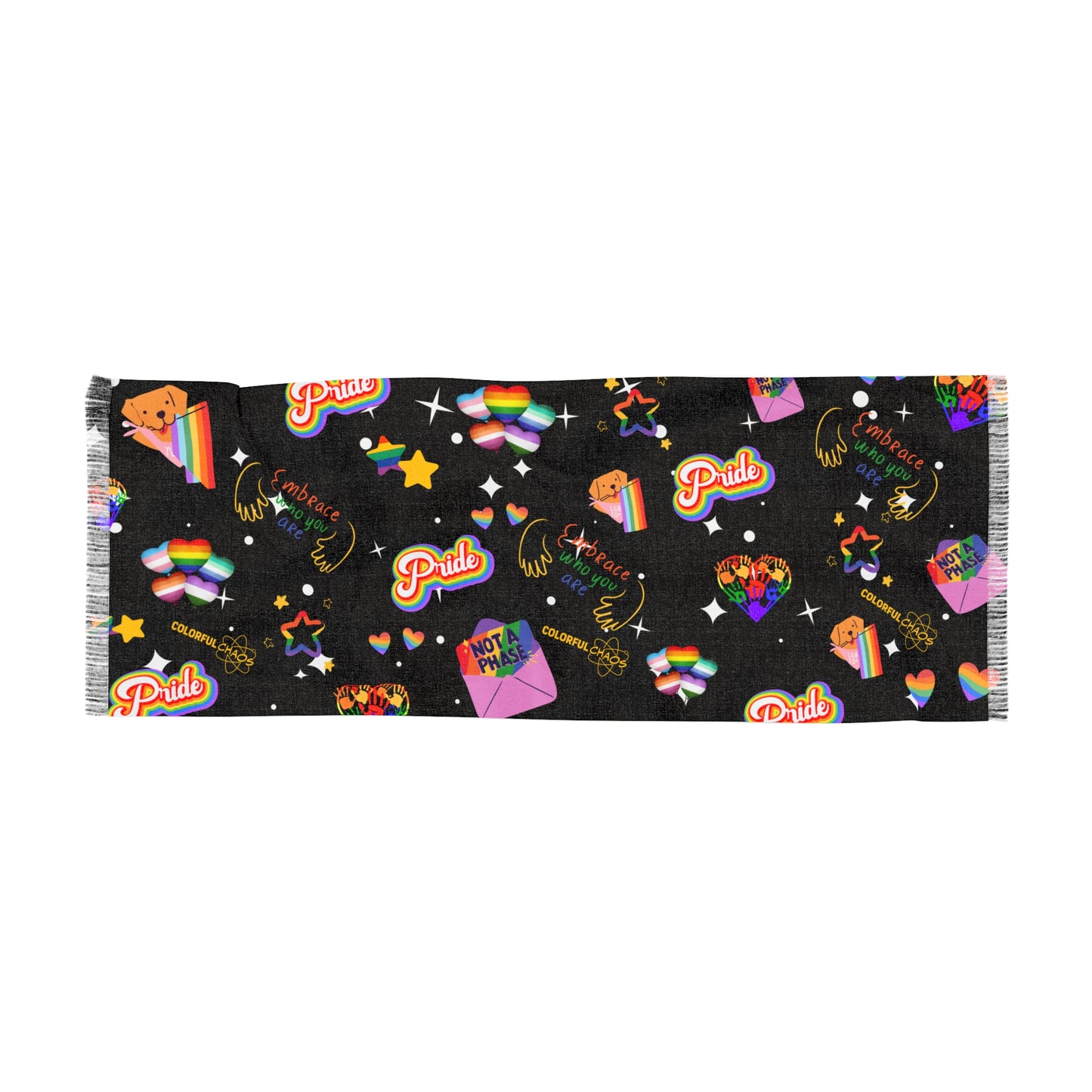 Rainbow Pride Embrace Sparkle Light Scarf