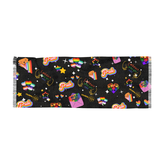 Rainbow Pride Embrace Sparkle Light Scarf