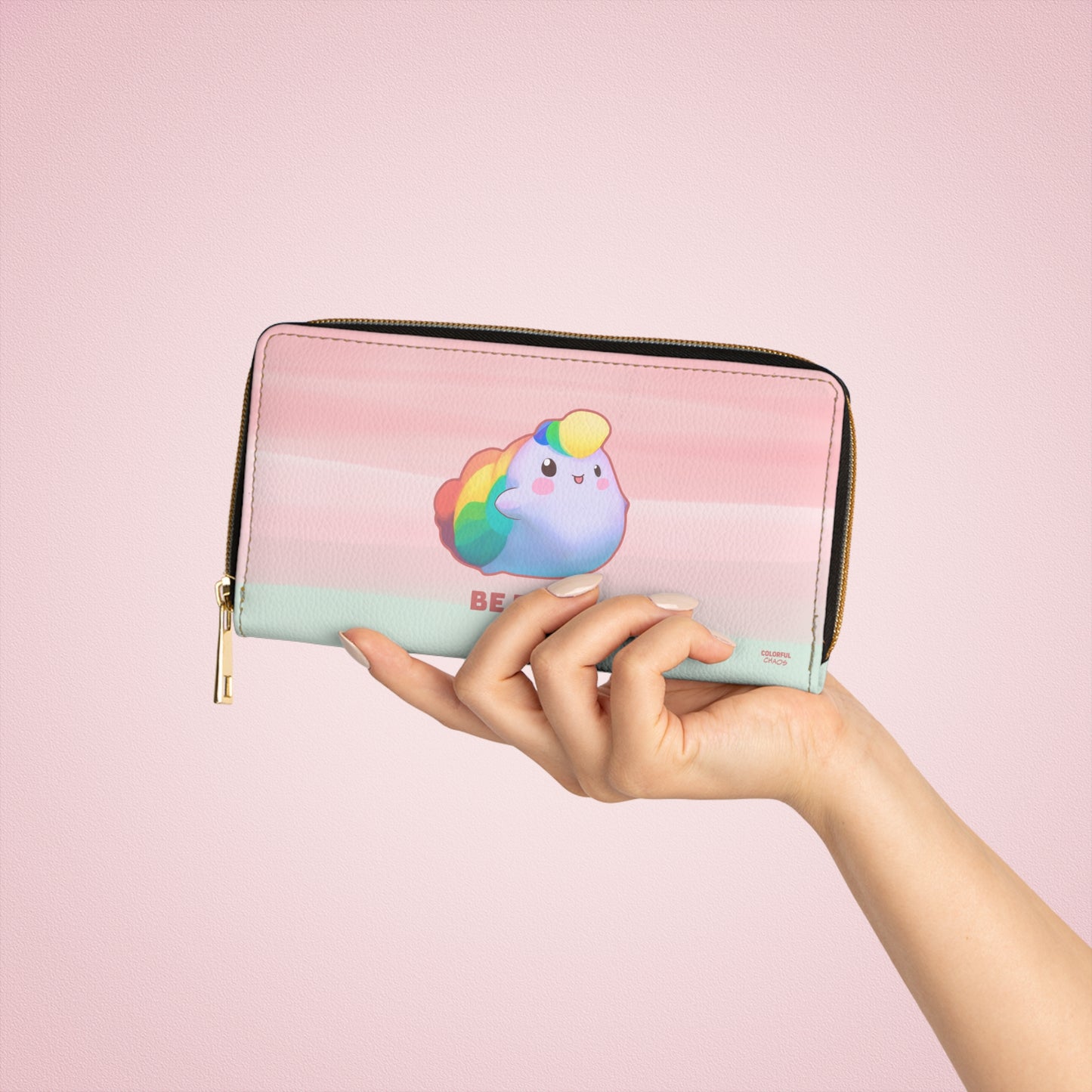 Nibby Be Bold Rainbow Puff Zipper Wallet