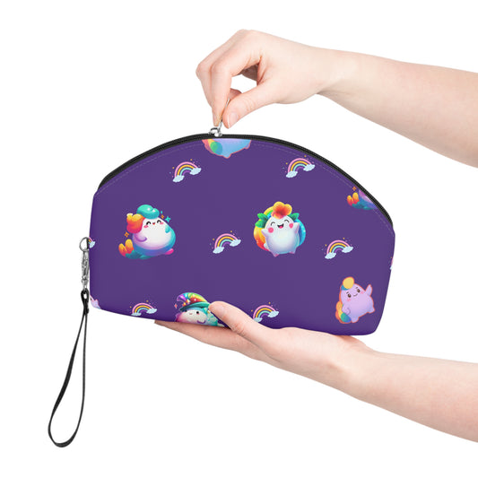Rainbow Puffs  Deep Purple Makeup Bag