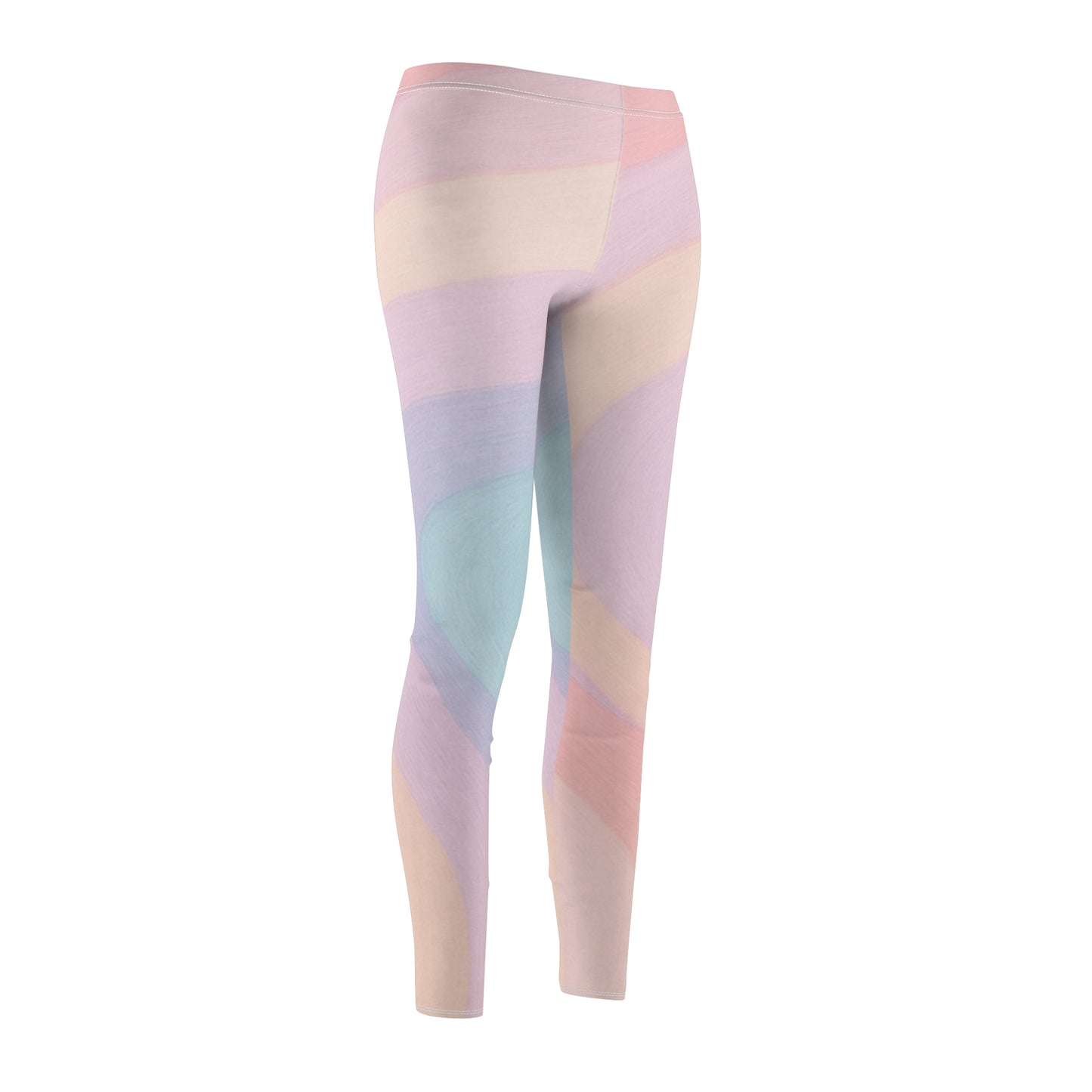 Rainbow Pastel Abstract (Women's Cut) Casual Leggings