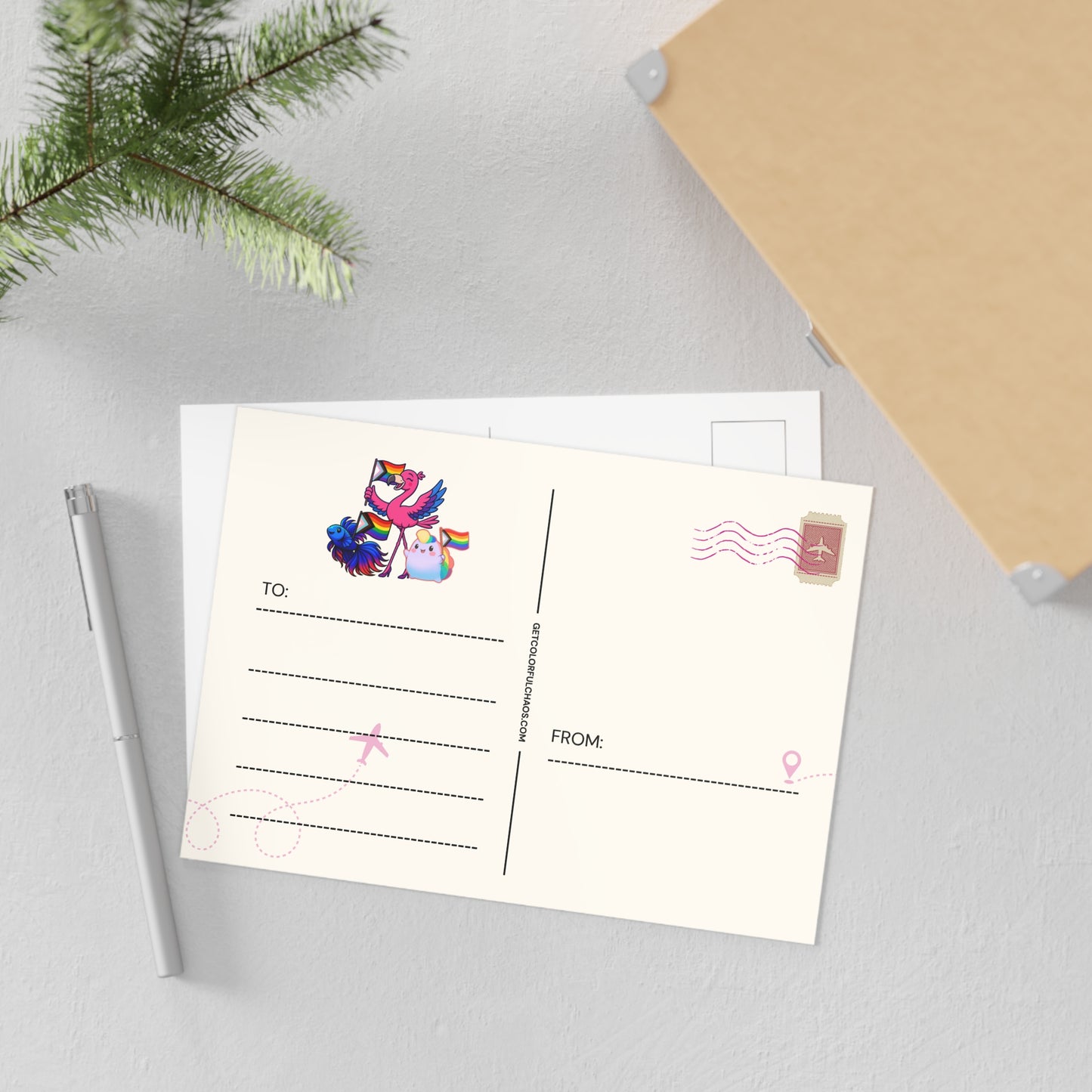 Colorful Chaos Pride  Ambassadors Illustrated Postcards