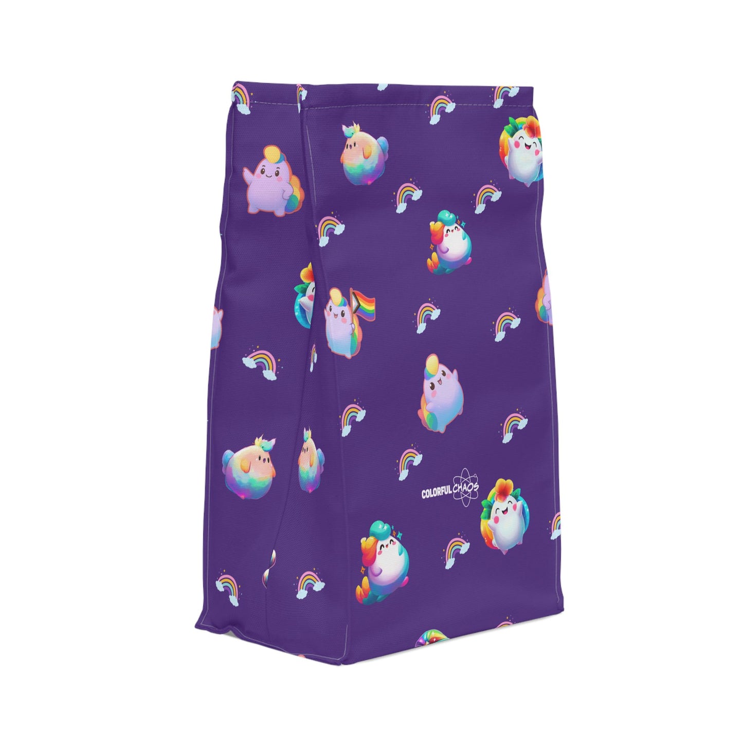 Rainbow Puff Deep Purple All over Lunch Bag