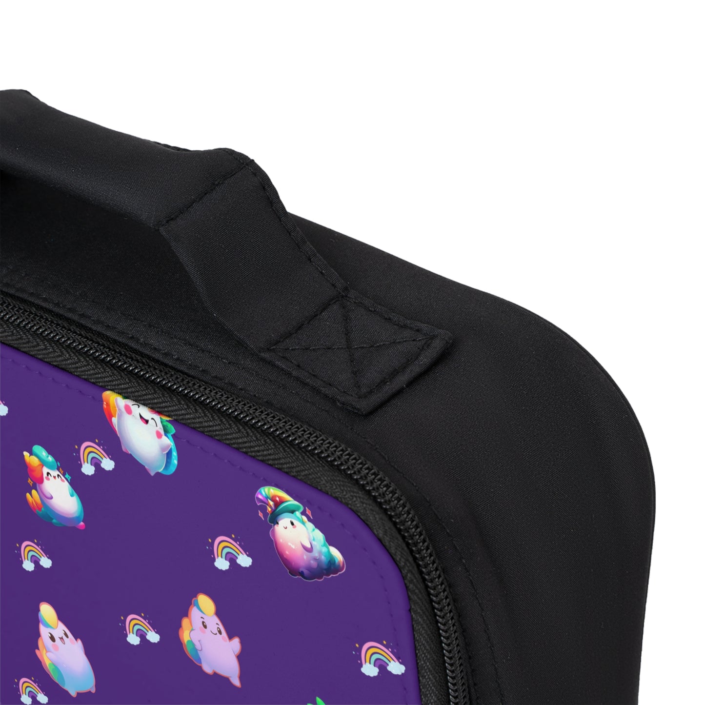 Rainbow Puffs Deep Purple Insulated Lunch Bag