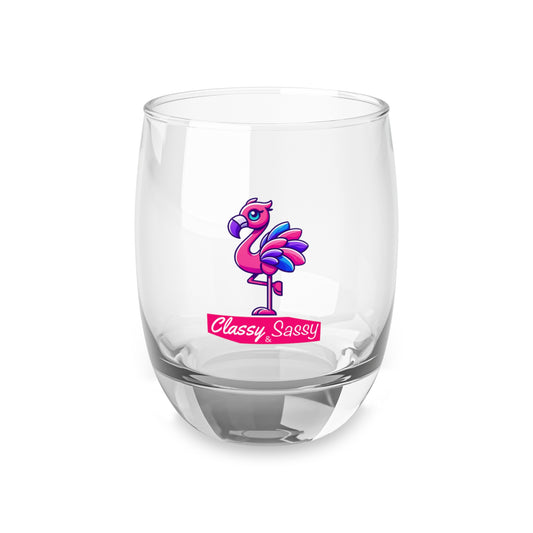 Classy & Sassy Franny Flamingo Whiskey Glass