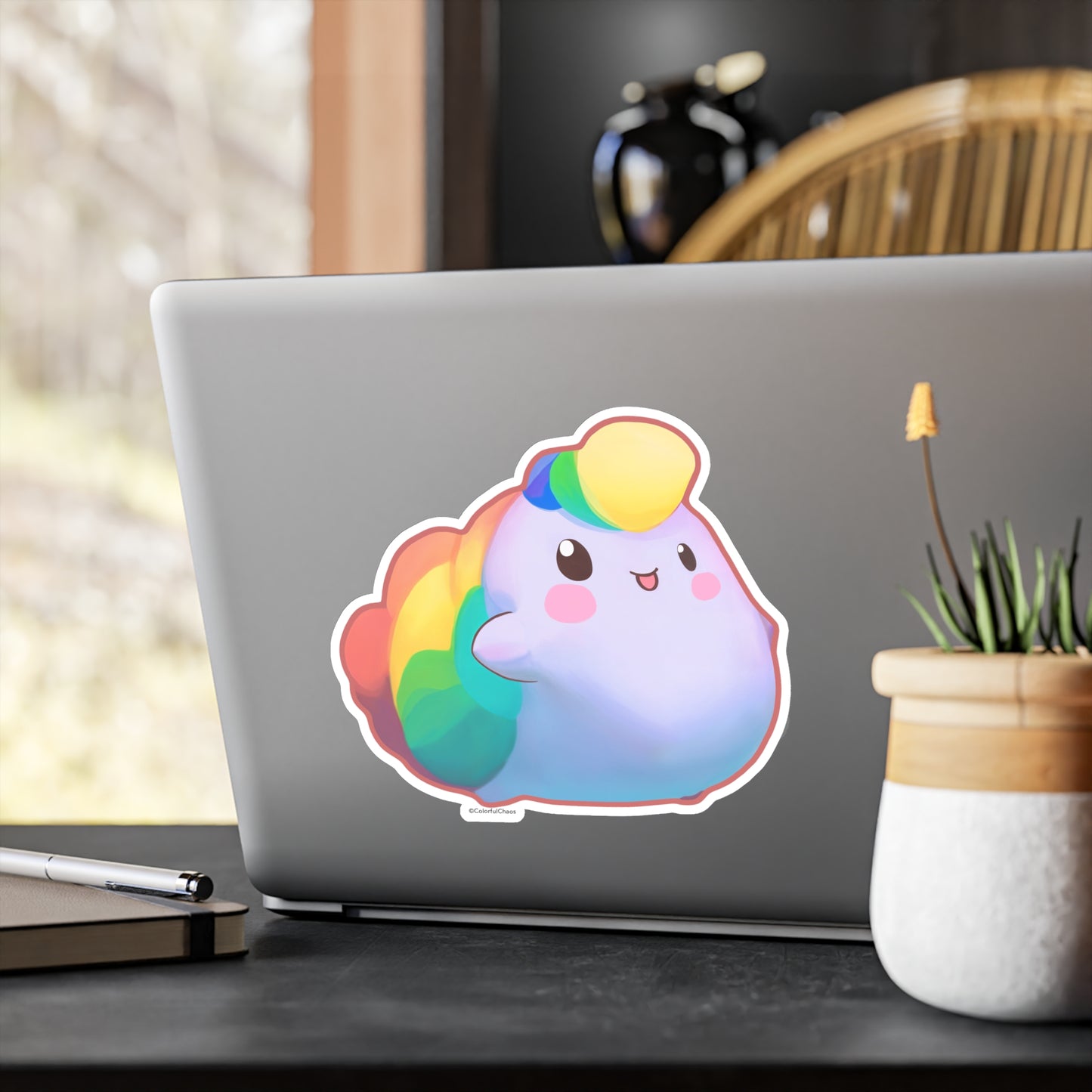 Nibby Rainbow Puff Kiss-Cut Vinyl Decals