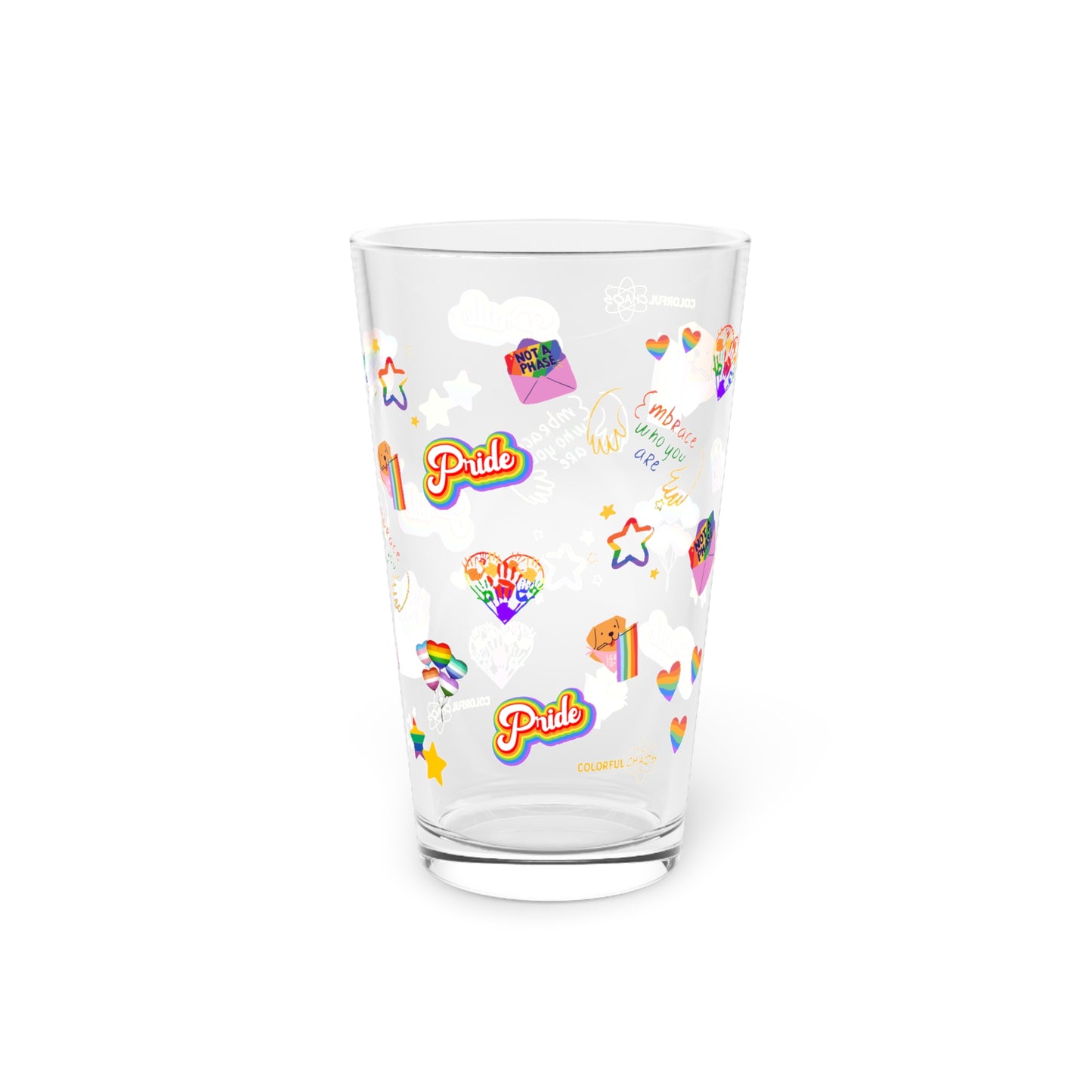 Pride Embrace Pint Glass, 16oz