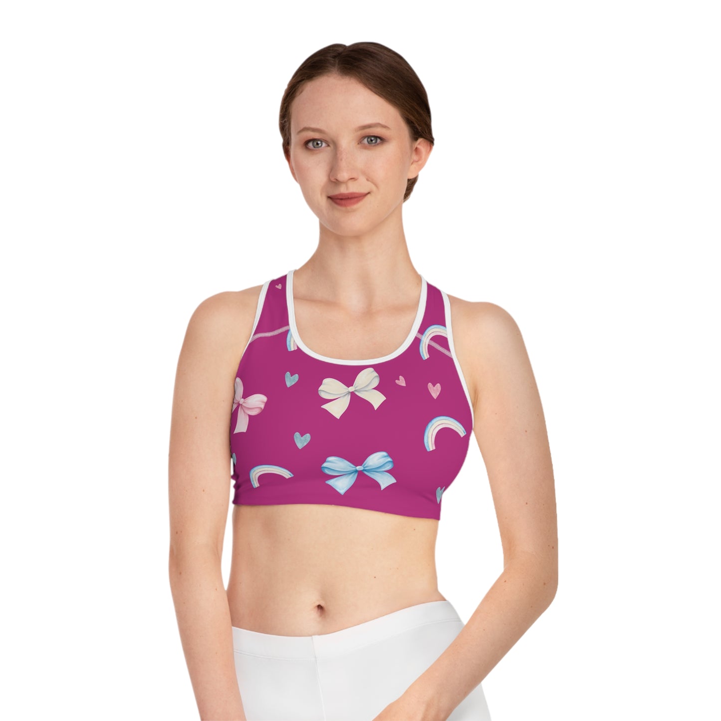 Tans Pride Bows Sports Bra