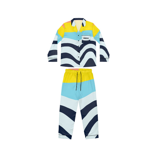 Colorful Chaos Classic Women's Cut Satin Pajamas