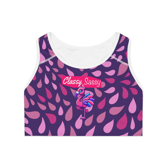 Classy & Sassy Franny Flamingo Sports Bra