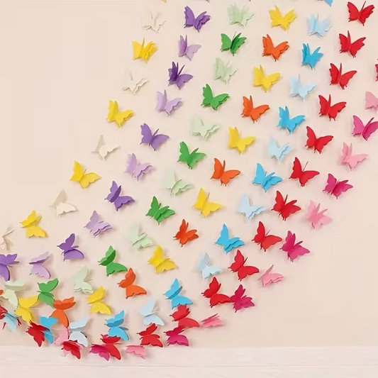 Rainbow Butterfly Paper Garland – Colorful Chaos Party Décor