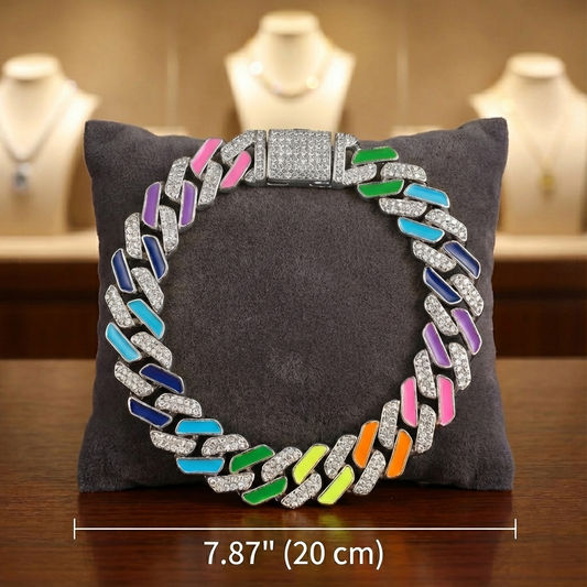 Colorful Chaos Sparkle Chain Bracelet