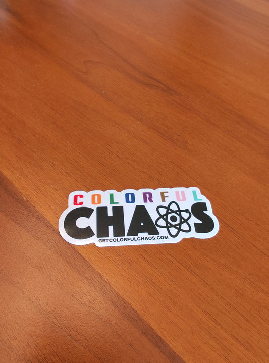 Colorful Chaos Vertical Logo Bubble-free Sticker