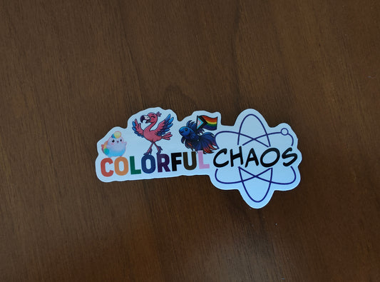 Colorful Chaos Logo with Ambassadors Sticker