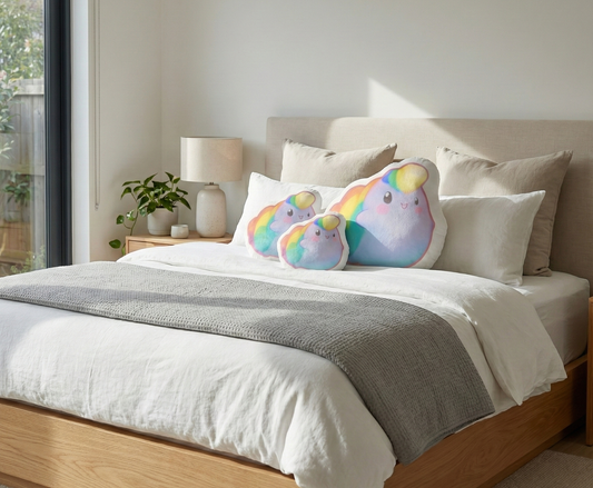 Nibby The Rainbow Puff Plush Pillow